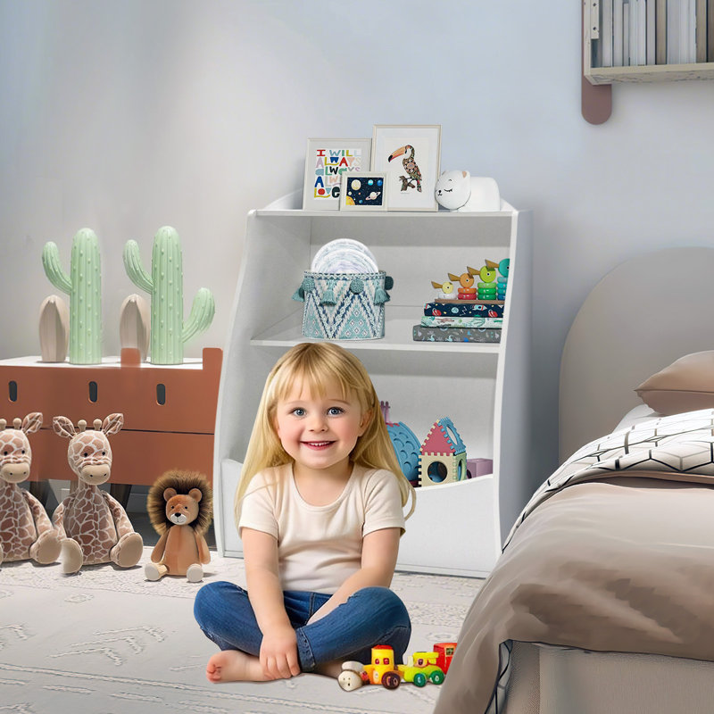 Organisateur de livres en bois pour enfants