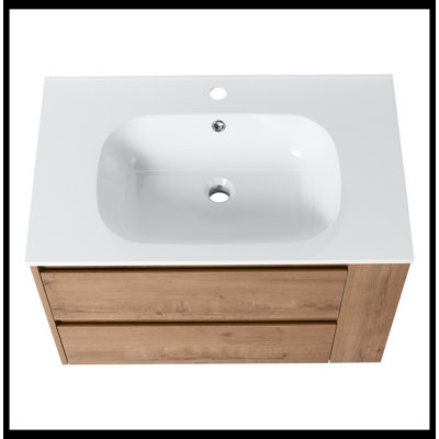 Meuble-lavabo simple mural avec plateau en gel 29,70 po Devesh