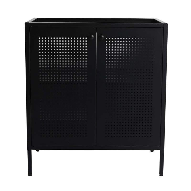 Meuble-lavabo autoportant de 30 po Vaile, tablettes réglables, Noir, noir, noir, noir