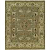 Soumak Mayhugh Oriental Hand-Knotted Flatweave Wool Gray Area Rug