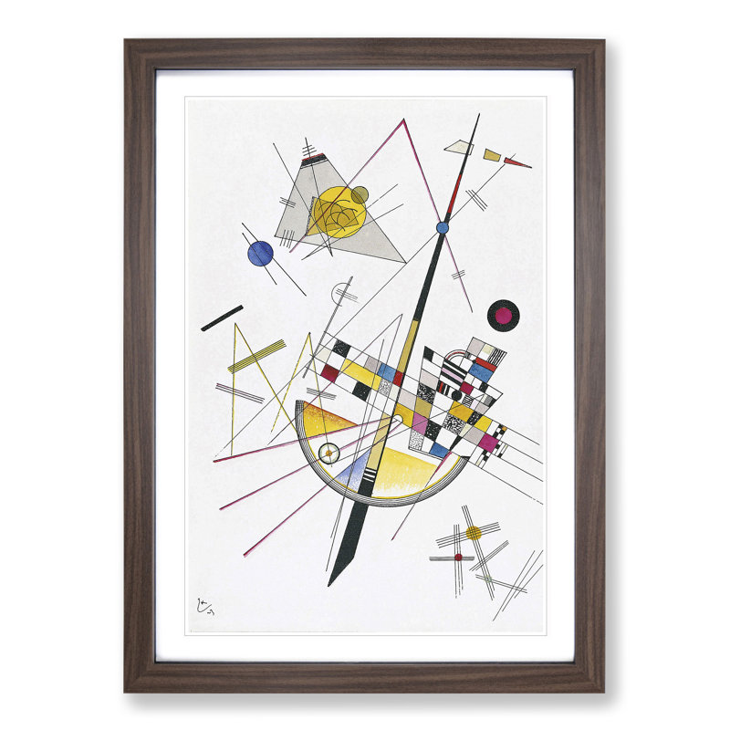 Delicate Tension by Wassily Kandinsky - Framed Print, 36cm H x 27cm W x 2cm D, Walnut Framed