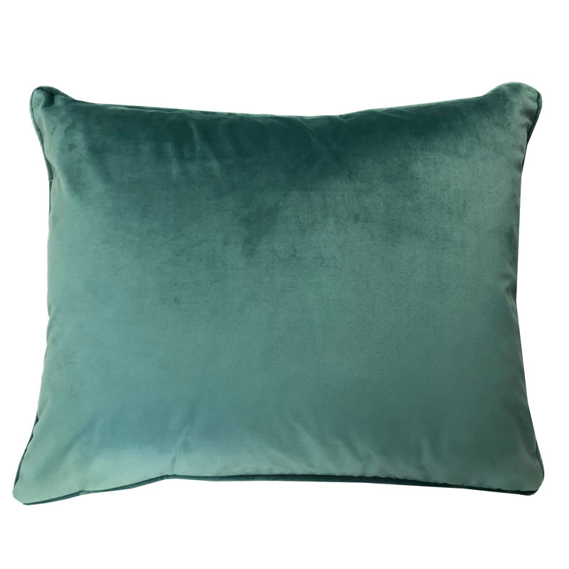 Ewoud Feather Throw Pillow, Light Green