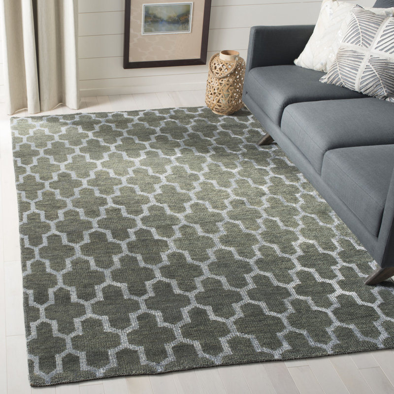 Geometric Hand Woven Area Rug, Rectangle 152 x 244cm
