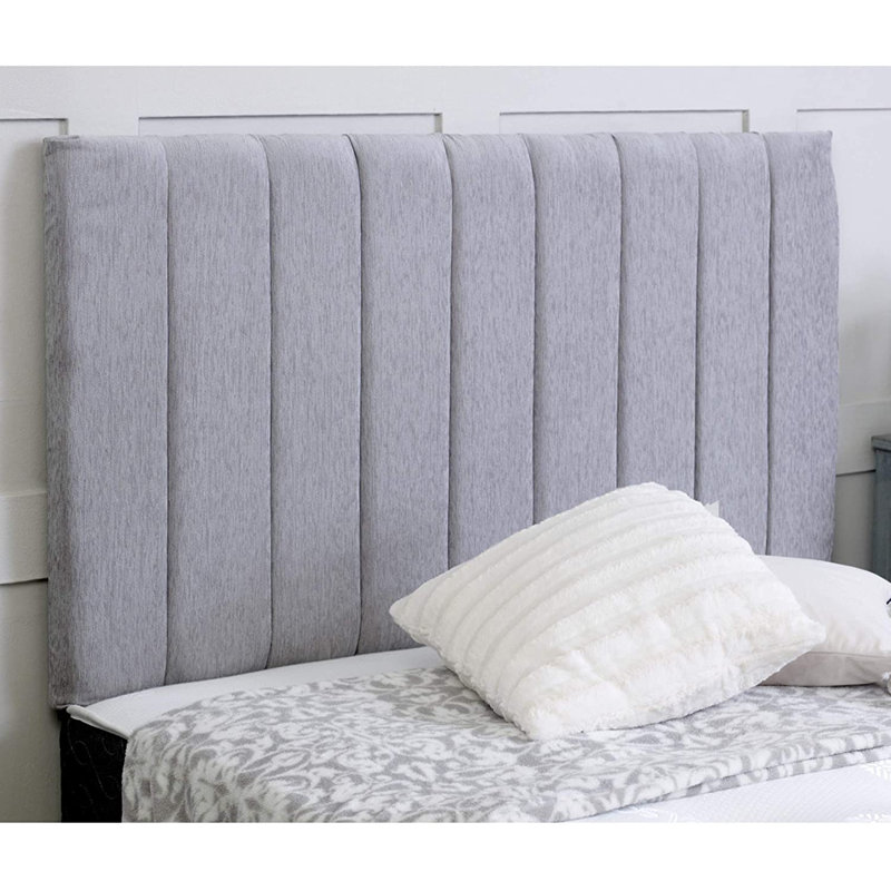 Cartha Upholstered Headboard, Silver, Double (4'6)
