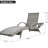 Of 2 Outdoor Sunbathing Chaise Lounges, Grey Patio With Pull-Out Side Table And Adjustable For Fun Time Reclining Lounge Chairs 2, Chair Table, , Heavy Duty Frame,-164755848