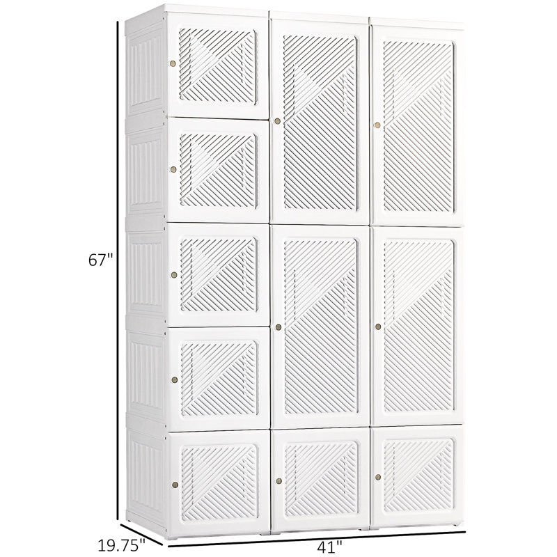 Organisateur de garde-robe avec 11 compartiments cubes