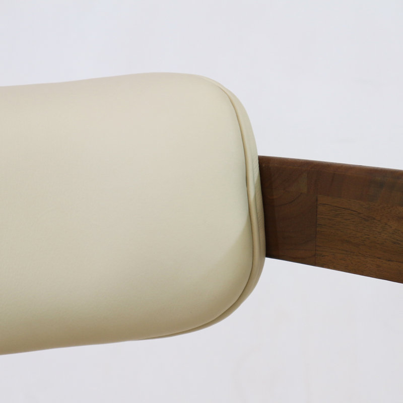 Chaise brune Pamplona avec cuir blanc