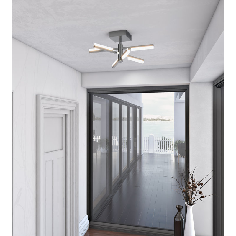 Stix - LED Semi-Flush Mount -, Chrome