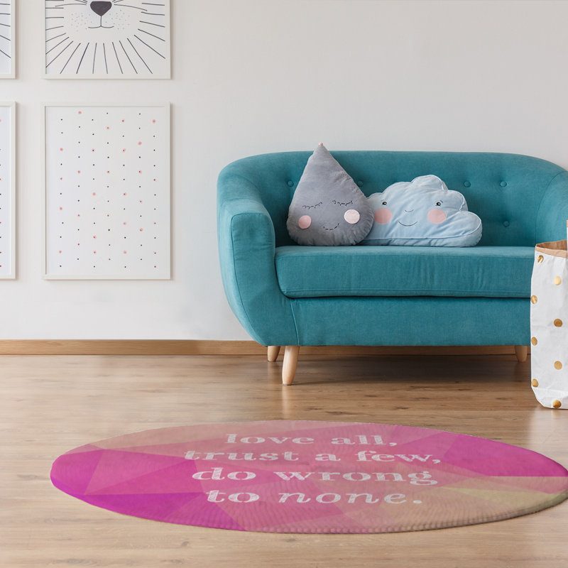 Tapis en simili-pierre-faux-mauvais guillemets, Rond 5 pi