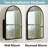 30"W×39"H Recessed or Surface Mount Arch Medicine Cabinet with Mirror with Metal Frame with Adjustable Shelf-990528487-996555121
