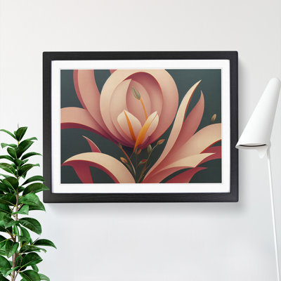 Blissful Modern Flowers - Framed Print
