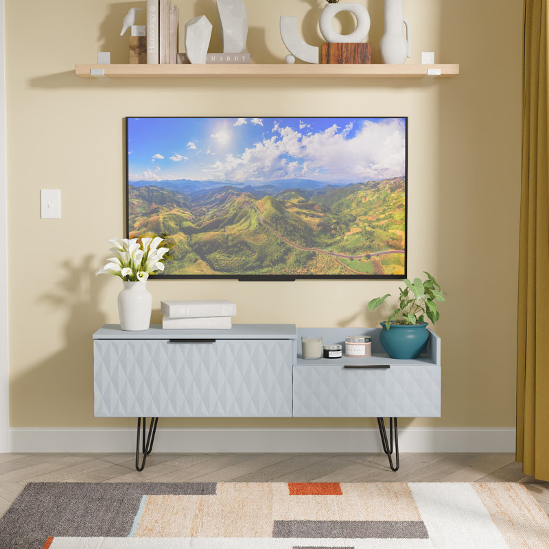 Bethanne 2 Drawer Coffee TV Unit, Blue