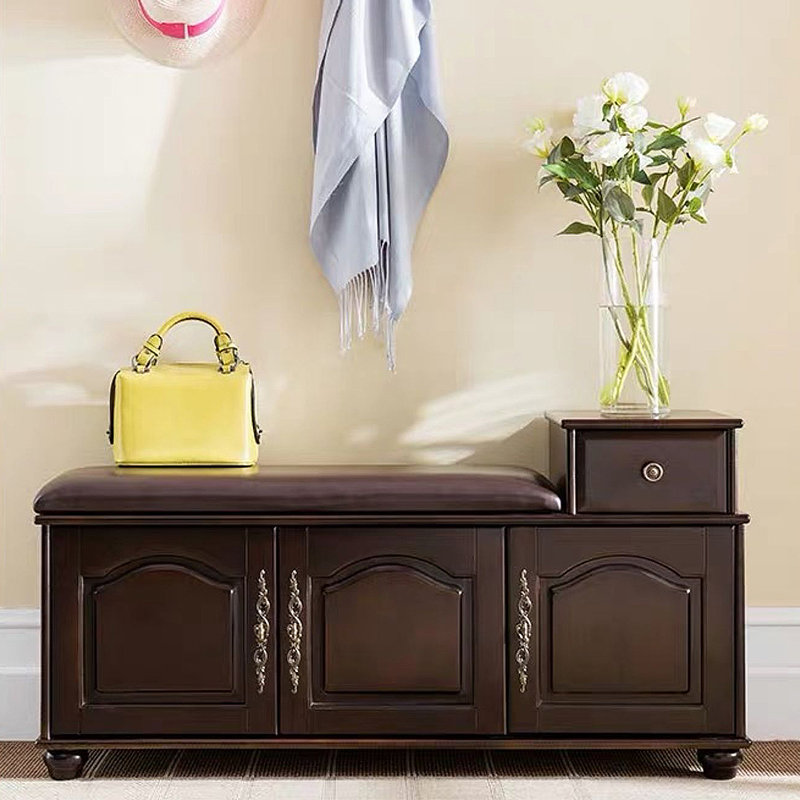 11 Pair Solid Wood Shoe Storage Bench