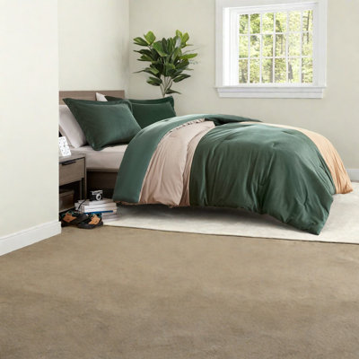Modern Bedding Sets, 3 Piece Corduroy Full Queen, Color Block Home Comfort