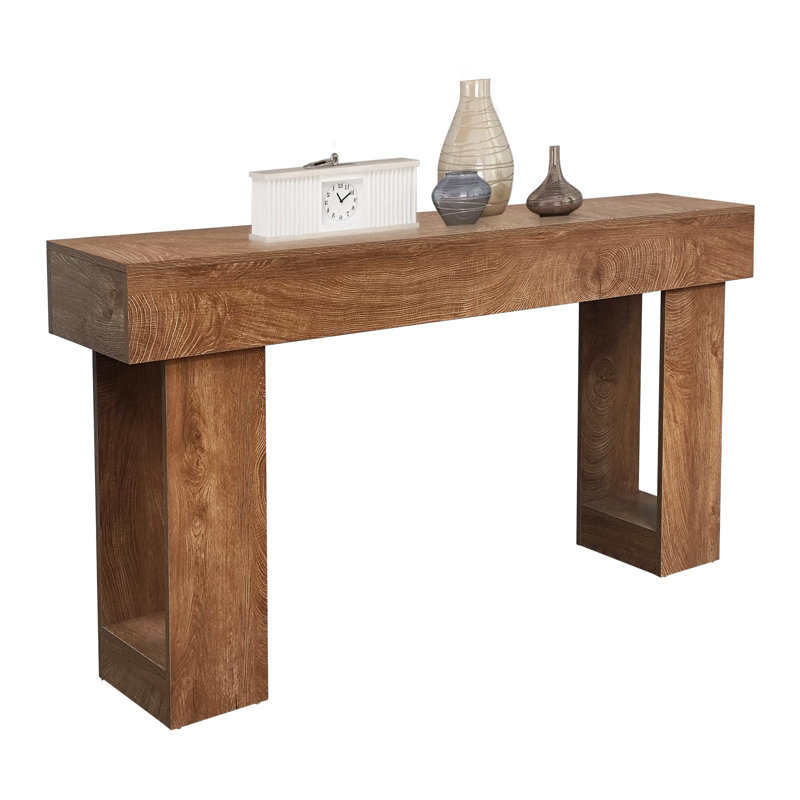 63" Wood Console Table for Entryway, Rectangular Sofa Table for Living Room, Hallway & Foyer