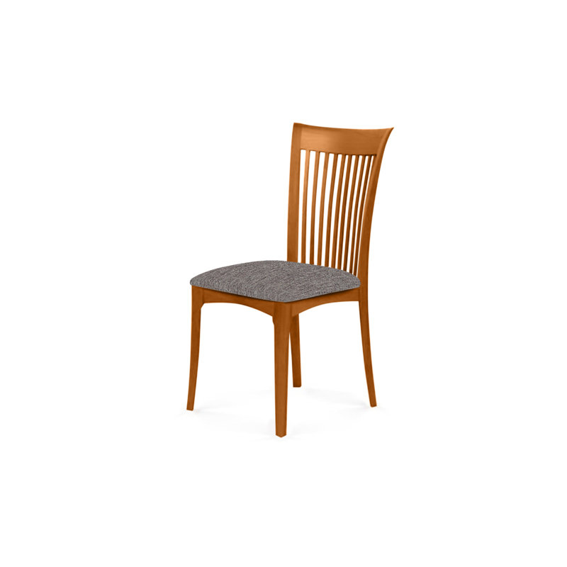Sarah Upholstered Dining Chair, Coffee Leather, Autumn Cherry