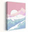 «Pastel Mountain Waves Peaceful Serene Tranquil Coastal Landscape», reproduction d'art-129717968
