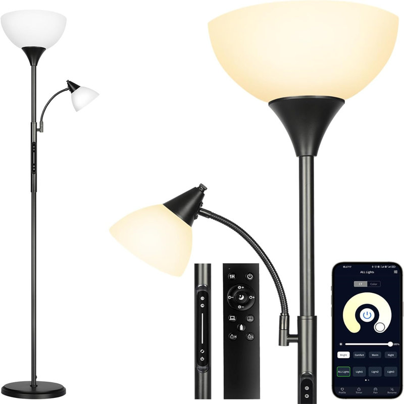 180cm Matte Torchiere Floor Lamp