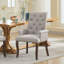 Chaise d'appoint rembourrée avec pieds courbés-343496352