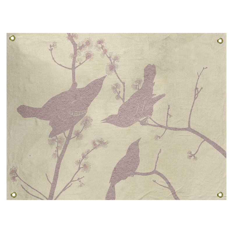 Maciejewski Polyester Tapestry, 60.5" H x 51.5" W, Beige/Pink