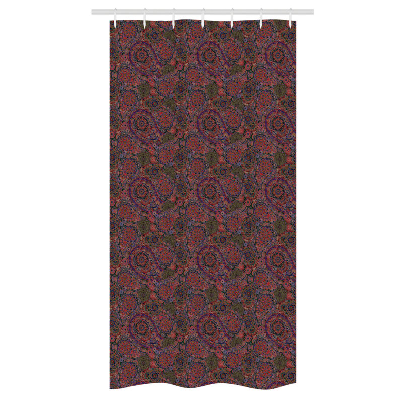 Floral Shower Curtain with Hooks Included, 72" H x 36" W