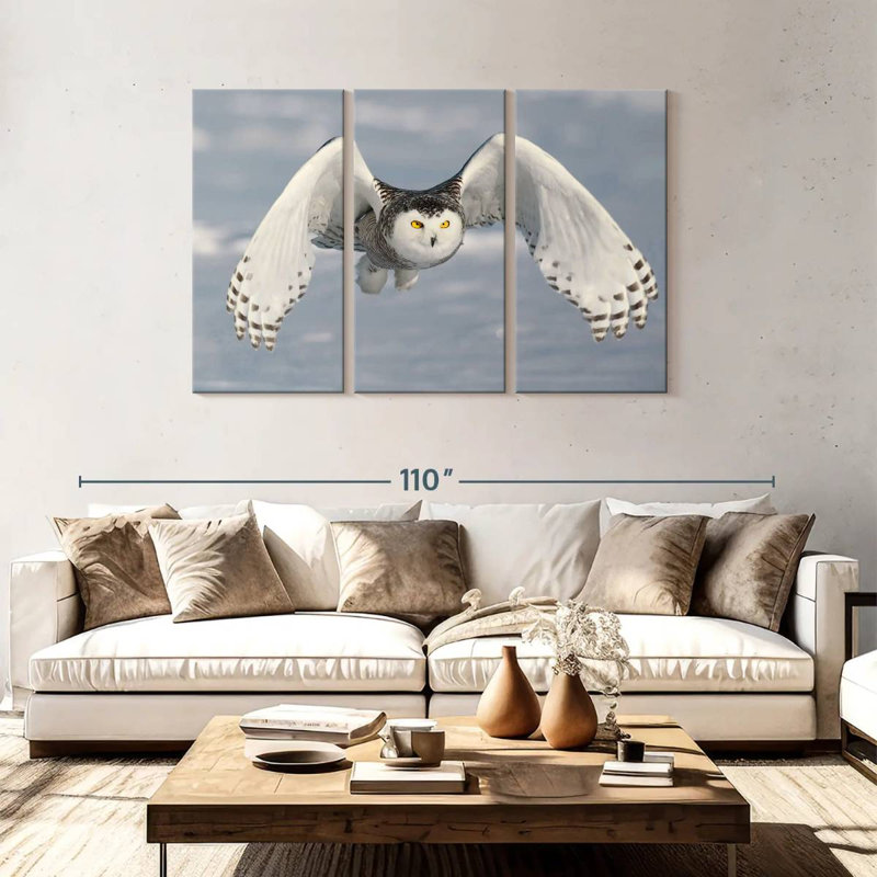 Brampt Owl In Winter, 48" H x 74" W