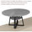 47.2" Round Farmhouse Dining Table Seats 4-6, Wood Top with 2-Tier Storage Shelf & X-Shaped Metal Base for Dining Room Living Room Apartment-2037234757