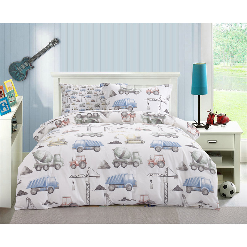 Ensemble de housse de couette en coton biologique, Couette double / double + 2 taies décoratives sta