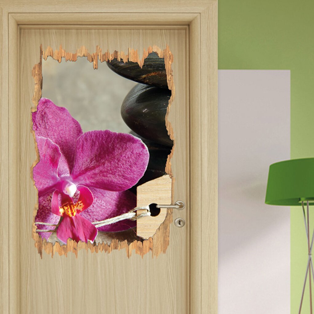 Time Out Orchidee mit Zen-Steinen Wandsticker