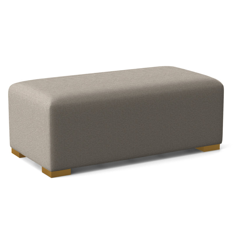 Campos Ottoman, Beige Performance Fabric; 0851-73, Honey