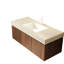 - Comptoir en pierre frittée à motif et lavabo rectangulaire encastré en céramique blanche, trou de robinetterie pré-percé, résistant aux rayures haute température, largeur 49,2 cm (19,34 po), un trop-plein standard de 22 cm (8,69 po).