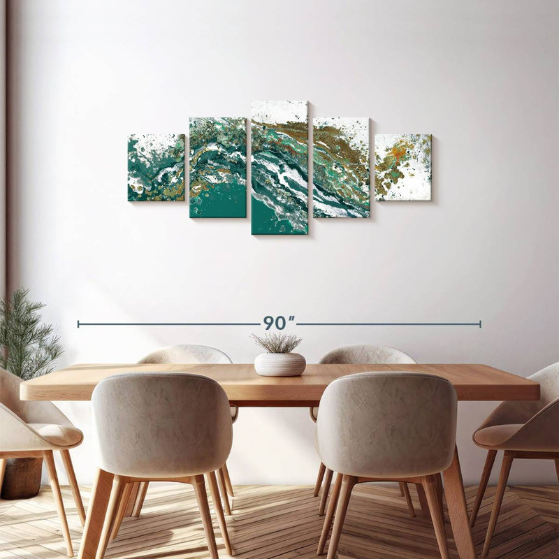 Turquoise Turbulence, 30" H x 68" W