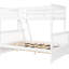 Lit superposé simple, blanc - avec tiroirs de rangement pour lit de commodité-1451386037
