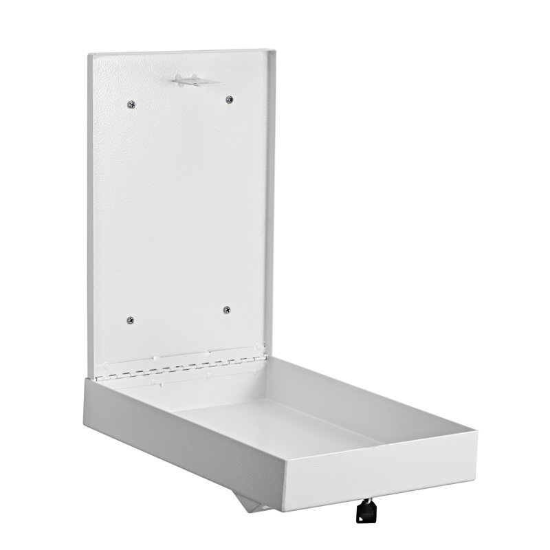 Steel Mailbox Drop Box for Secure Document Storage, White