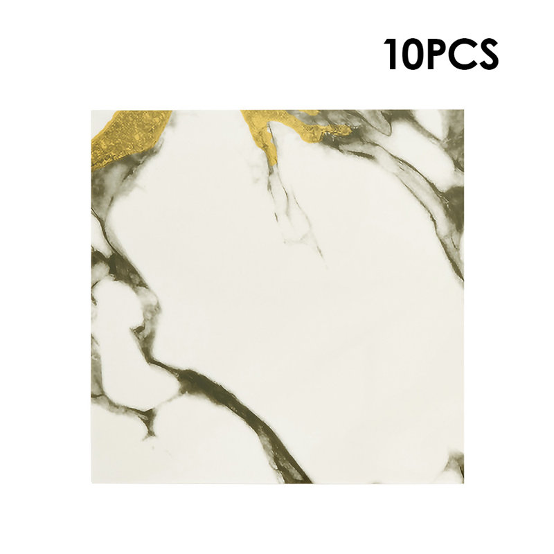 10Pcs Self-Adhesive Marble Pattern Wall Tile Stickers