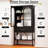 63"H Glass Display Cabinet With Drawer And Shelf-1985987961