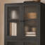Armoire de rangement classique en métal avec 4 portes en verre et 4 tablettes