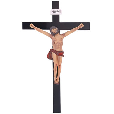 Jesus Nailed On The Cross 14"H Wall Cross Crucifix Holy Wall Plaque Decor