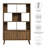 Transmit 45" Bookcase With Sliding Doors In Walnut-108574838