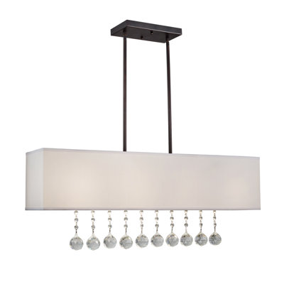 Luminaire suspendu linéaire pour îlot de cuisine 4 lumières Boonberry