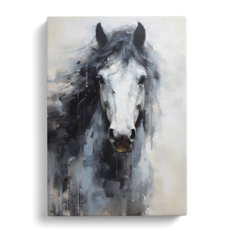 Shire Horse Impressionism - Wrapped Canvas, 76cm H x 50cm W x 3cm D
