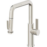 Corsano Contemporary Pull Down Kitchen Faucet with Squeeze Sprayer Quad Spout and FB Series Handle
