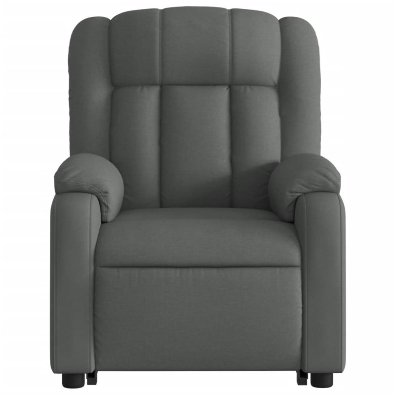 Upholstered Massage Chair, Gray Fabric