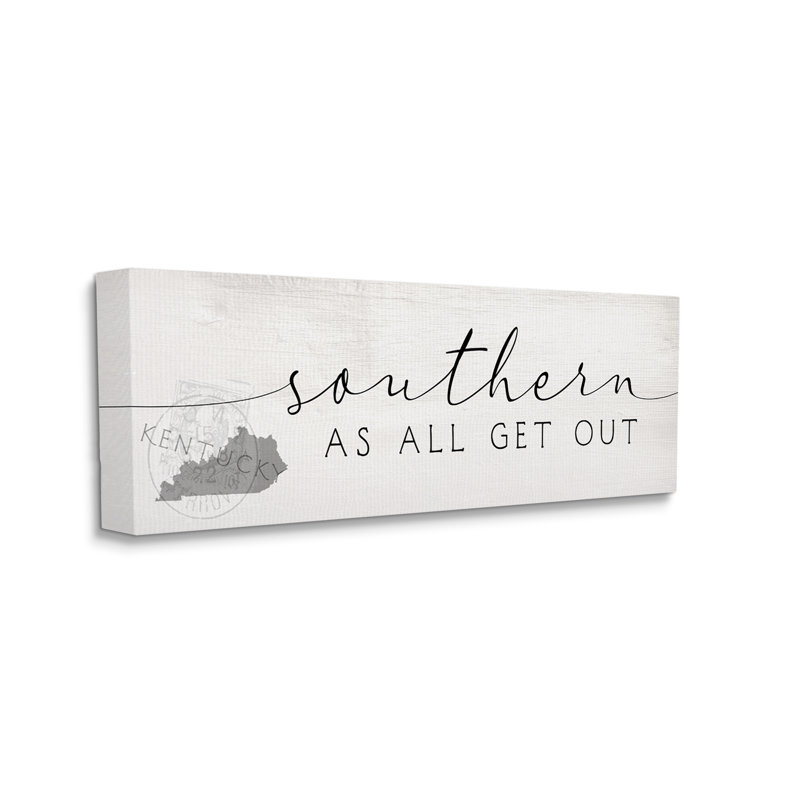 Kentucky State Southern As All Get Out, Toile tendue, H 13 po x l 30 po