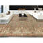 Hand Knotted Wool Oriental Area Rug in Green And Ivory