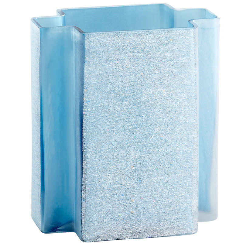 Sayan Glass Table Vase, 8.5" H x 7.5" W x 5.25" D