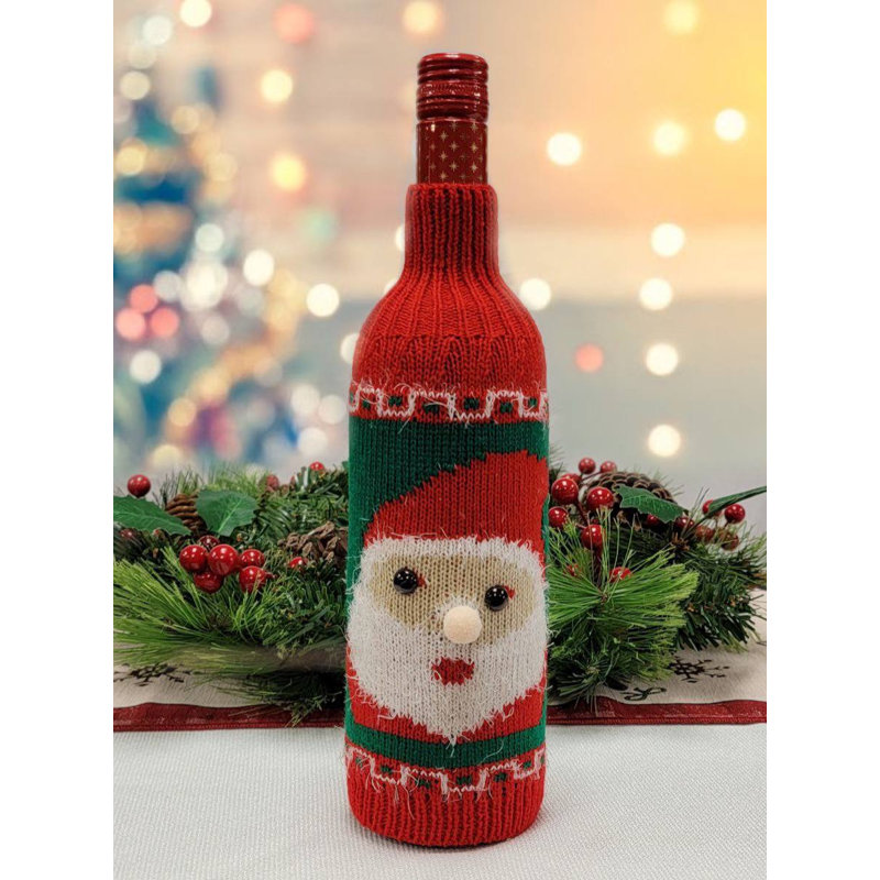 Couvre-bouteille de père Noël F07M5-7F
