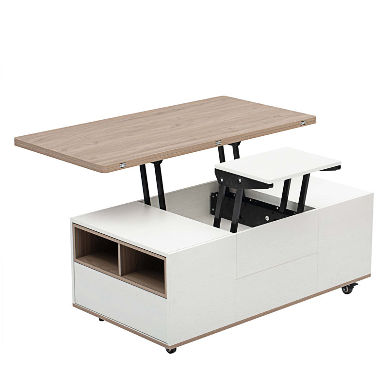Josas Coffee Table, Walnut, White
