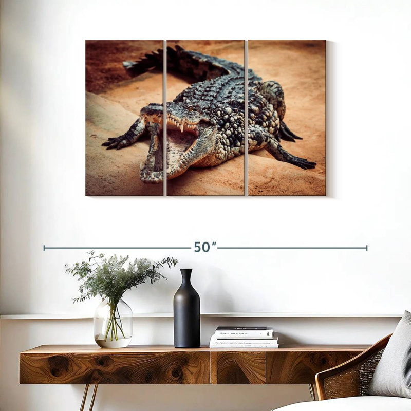 Brampt Crocodile, 24" H x 38" W