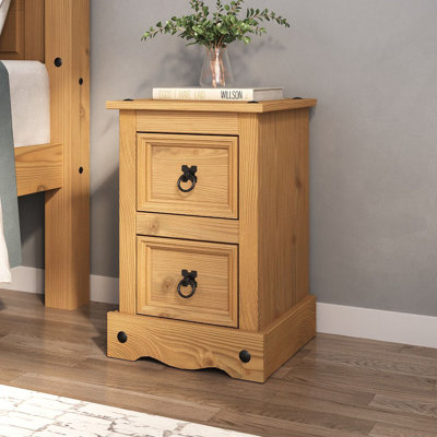 Rosana 36cm W Solid Wood Bedside Table